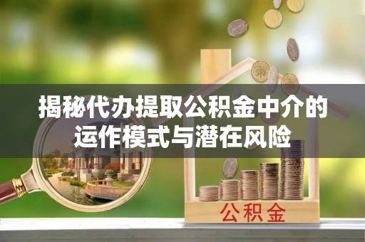 吉林揭秘代办提取公积金中介的运作模式与潜在风险